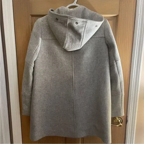 J. Crew Chateau Parka Stadium Italian Wool Coat SZ 4 - Picture 8 of 9